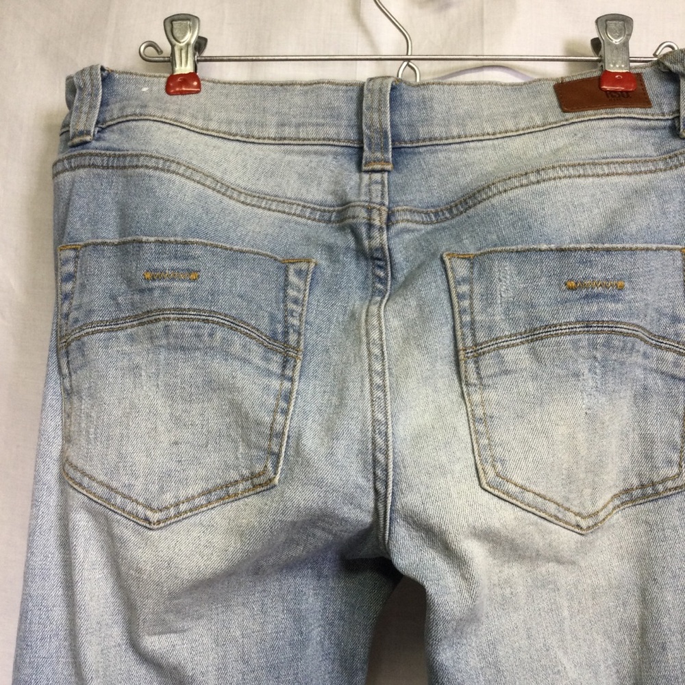 RSQ Mens Seattle Skinny Tapered Distressed Light Wash Blue Jeans Sz 30 - Picture 7 of 9